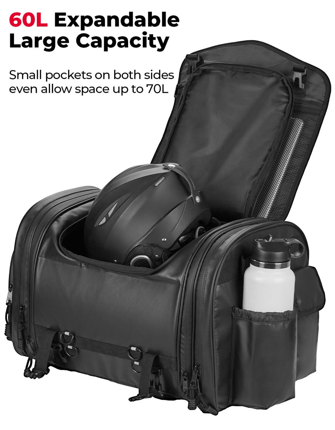 Motorcycle Travel Luggage Bags, 60L - Kemimoto