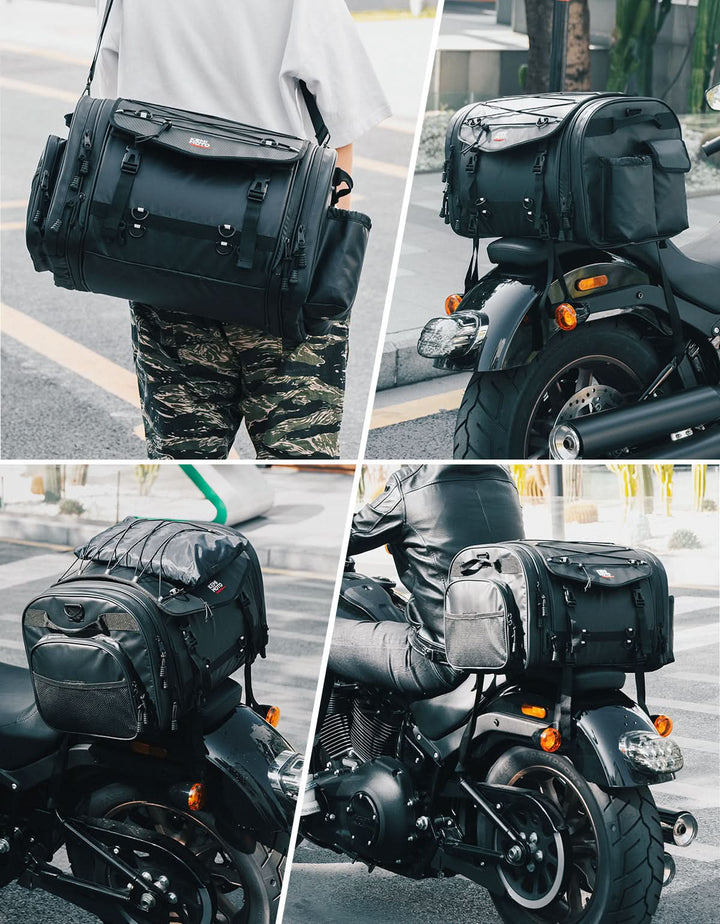 Motorcycle Travel Luggage Bags, 60L - Kemimoto