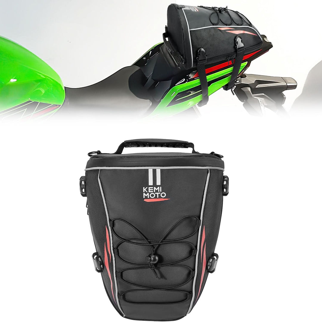 10L Motorcycle Tail Bag, Sports Motorbike Rear Rack Bag - Kemimoto