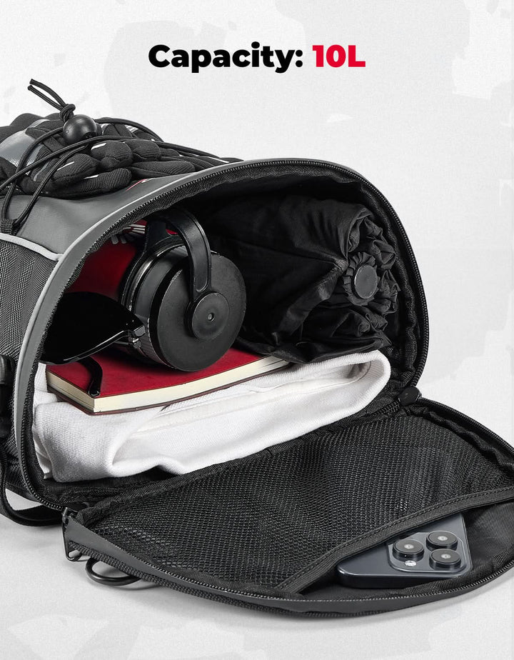 10L Motorcycle Tail Bag, Sports Motorbike Rear Rack Bag - Kemimoto