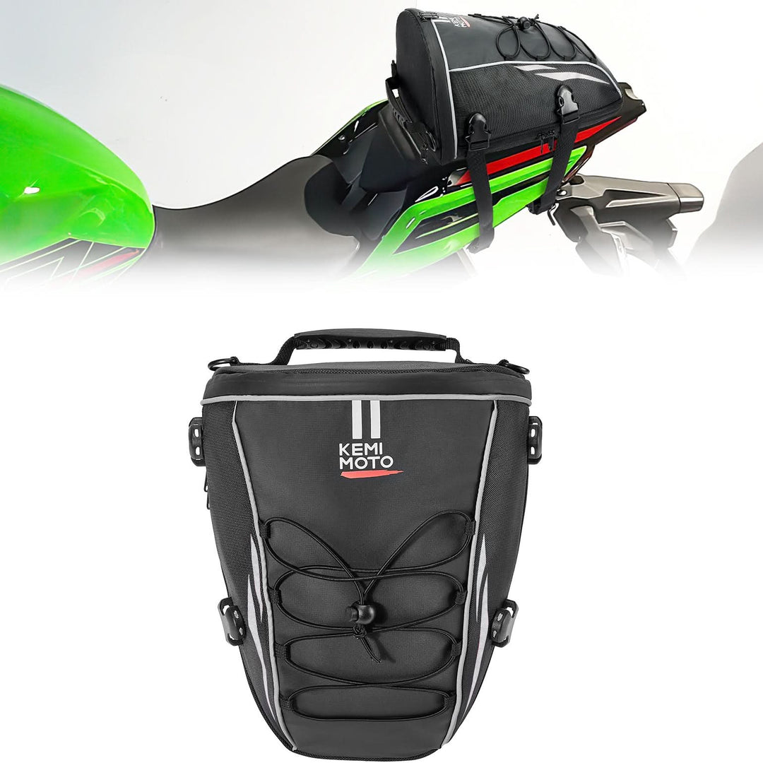 10L Motorcycle Tail Bag Silver - Kemimoto