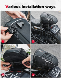 10L Motorcycle Tail Bag Silver - Kemimoto