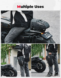 10L Motorcycle Tail Bag Silver - Kemimoto