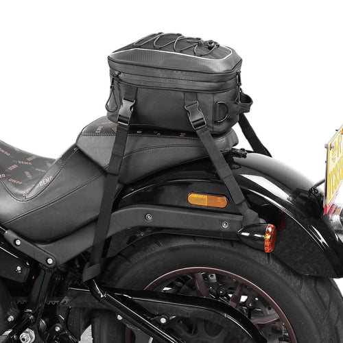Motorcycle Tail Bag, 7-14L Expandable Motorbike Helmet Bag - Kemimoto