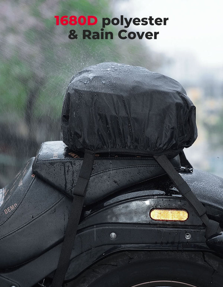 Motorcycle Tail Bag, 7-14L Expandable Motorbike Helmet Bag - Kemimoto