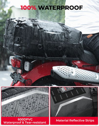 Motorcycle Tail Bag 35L Totally Waterproof Backpack - Kemimoto