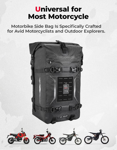 Motorcycle Tail Bag 35L Totally Waterproof Backpack - Kemimoto