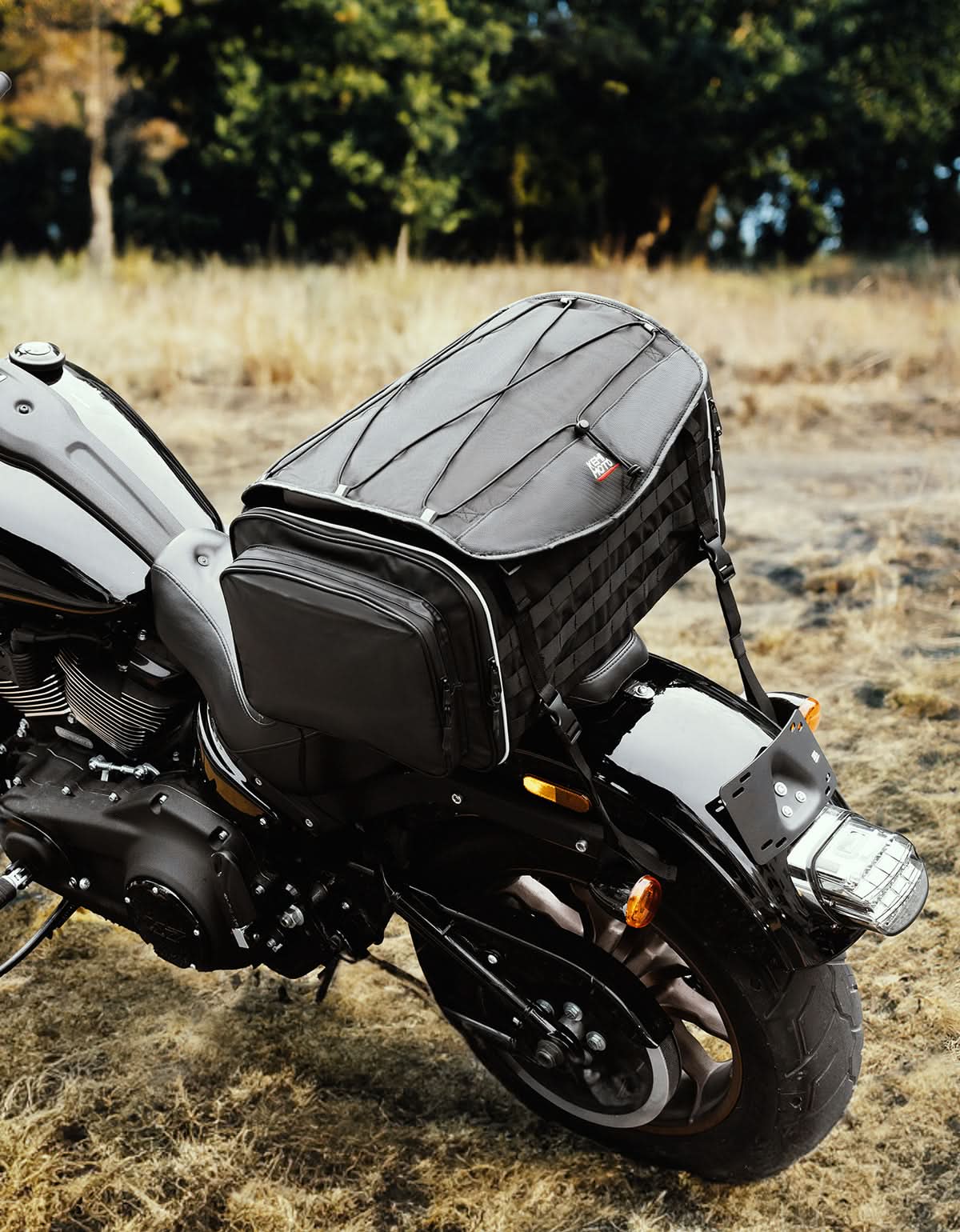 Motorcycle Tail Bag, 50L Expandable Helmet Bag Luggage Backpack - Kemimoto