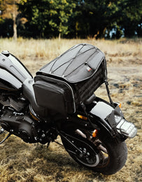 Motorcycle Tail Bag, 50L Expandable Helmet Bag Luggage Backpack - Kemimoto