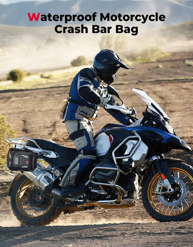 Universal Waterproof Motorcycle Tail Bag for Dirt Bike Adventure 6.5L Grey - Kemimoto
