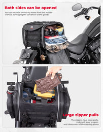Motorcycle Travel Luggage Bags, 23L-30L Expandable Tail Bag - Kemimoto