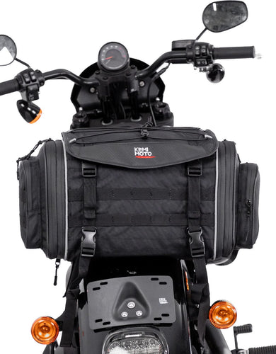 Motorcycle Travel Luggage Bags, 23L-30L Expandable Tail Bag - Kemimoto