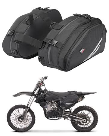 Motorcycle Saddlebags with Rain for Dirt Bike - Kemimoto