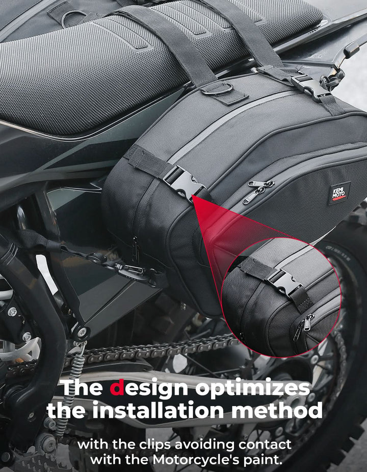 Motorcycle Saddlebags with Rain for Dirt Bike - Kemimoto