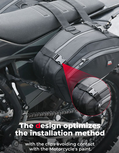 Motorcycle Saddlebags with Rain for Dirt Bike - Kemimoto