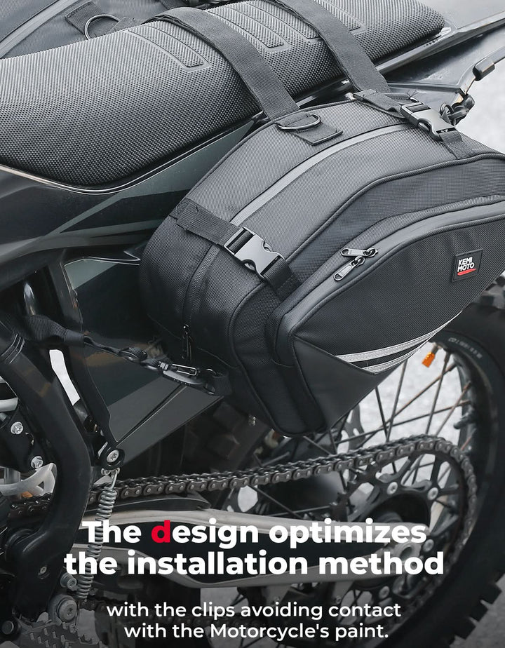 Motorcycle Saddlebags with Rain for Dirt Bike - Kemimoto