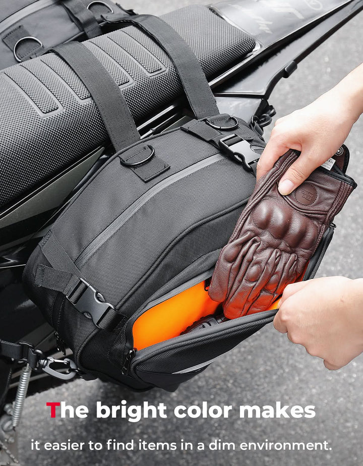 Motorcycle Saddlebags with Rain for Dirt Bike - Kemimoto