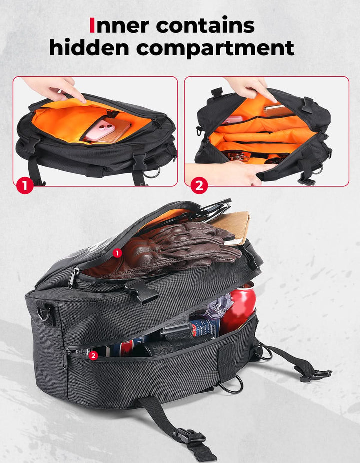 Motorcycle Saddlebags with Rain for Dirt Bike - Kemimoto