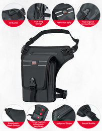 Motorcycle Leg Bag, 2.3L Capacity - Kemimoto