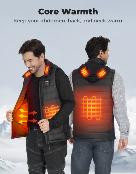 Heated Vest With Heated Hood for Men