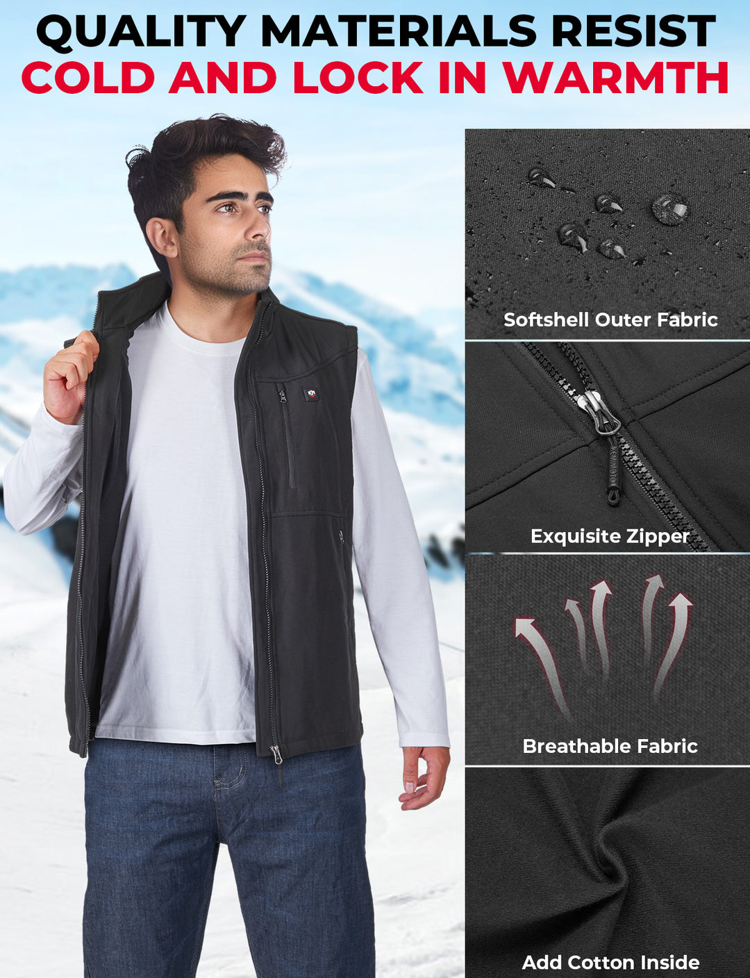 KEMIMOTO Heated Hoodie with Battery Pack,Winter Outdoor Electric