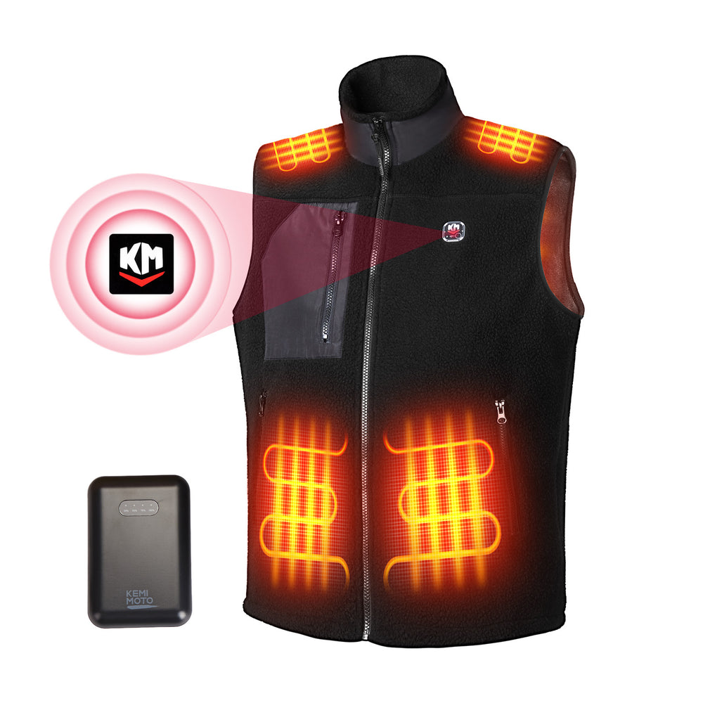 Heated Vest by Voice and APP Temp Control with Battery Pack - Kemimoto