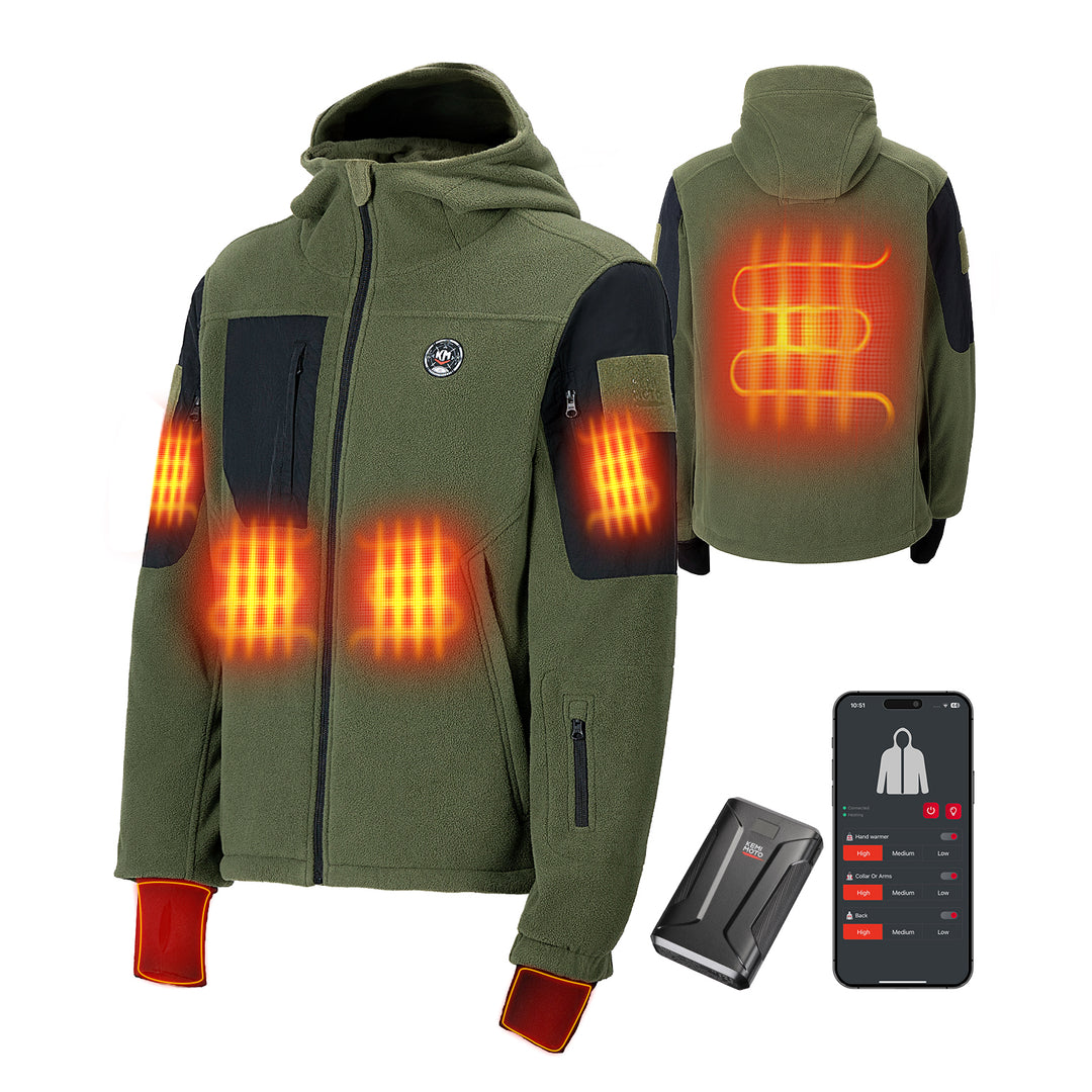 Heated Jacket with 12V 20000mAh Battery Pack - Kemimoto