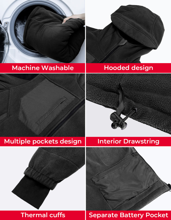 Heated Jacket with 12V 20000mAh Battery Pack - Kemimoto