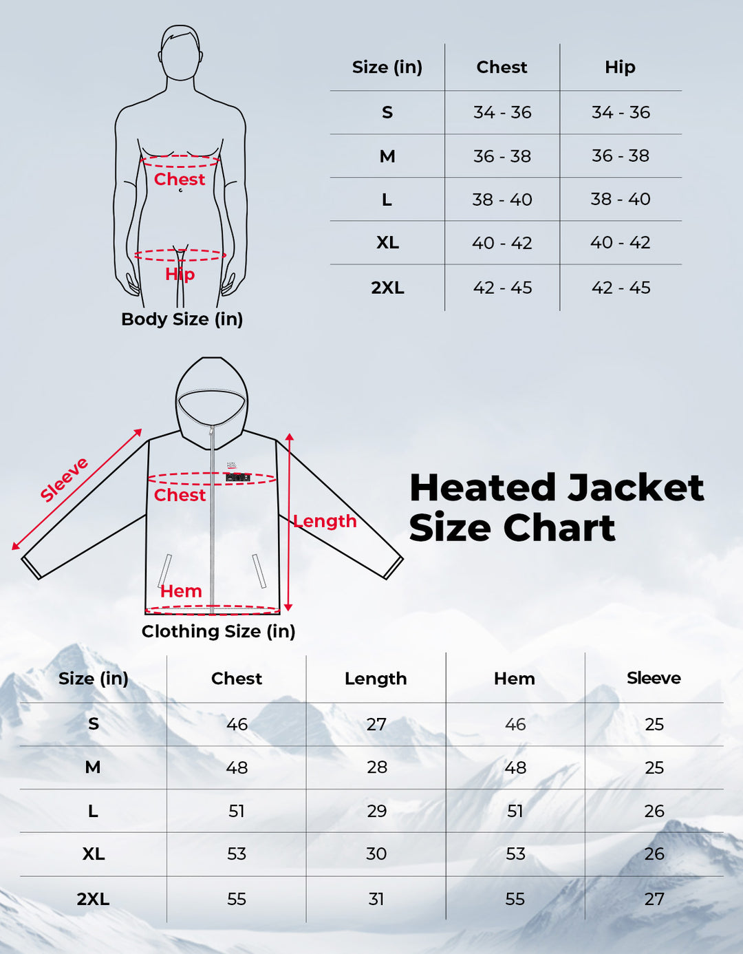 Heated Jacket with 12V 20000mAh Battery Pack - Kemimoto