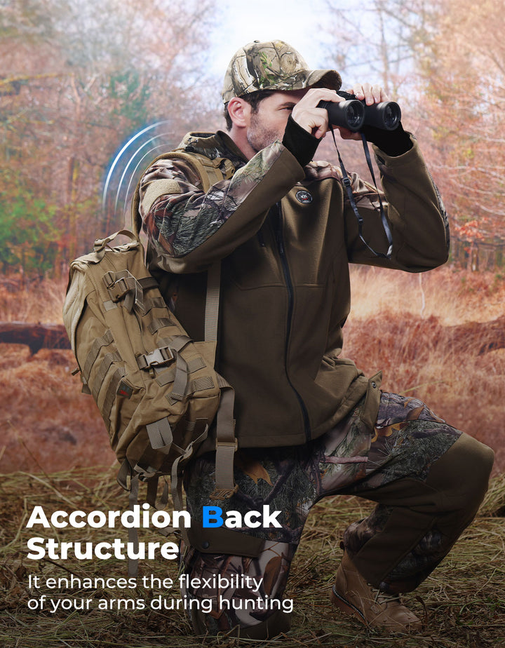 Hooded Heated Jackets with Battery Pack for Hunting Outdoor Hiking