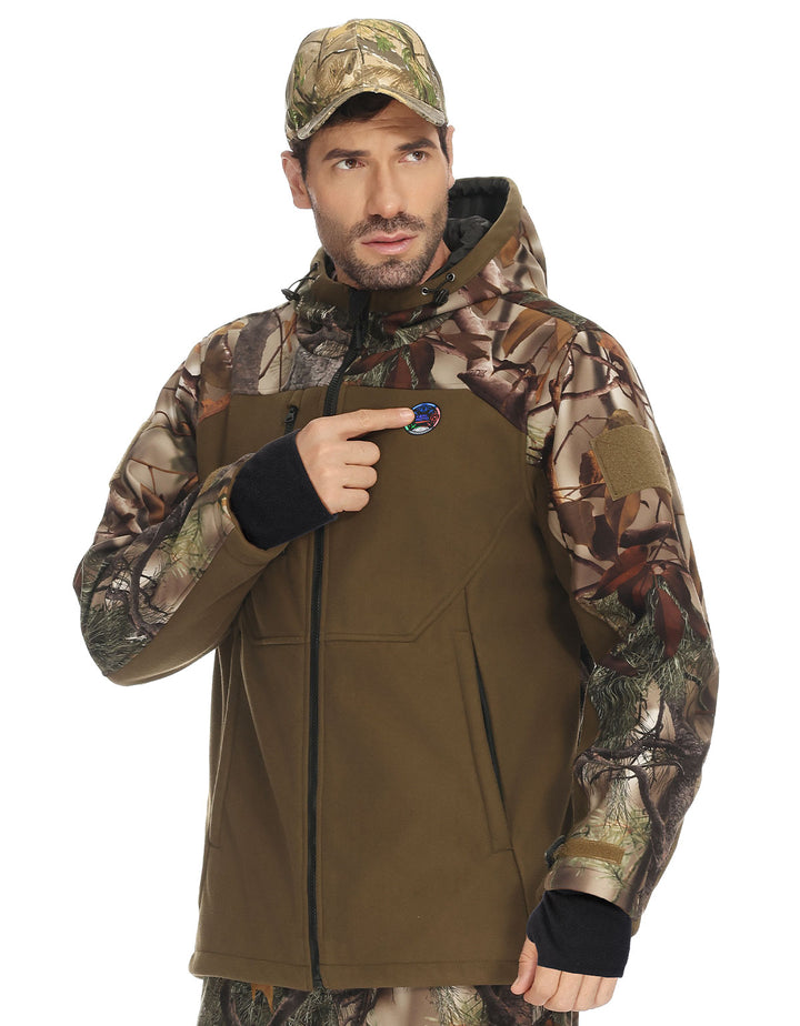 Hooded Heated Jackets with Battery Pack for Hunting Outdoor Hiking