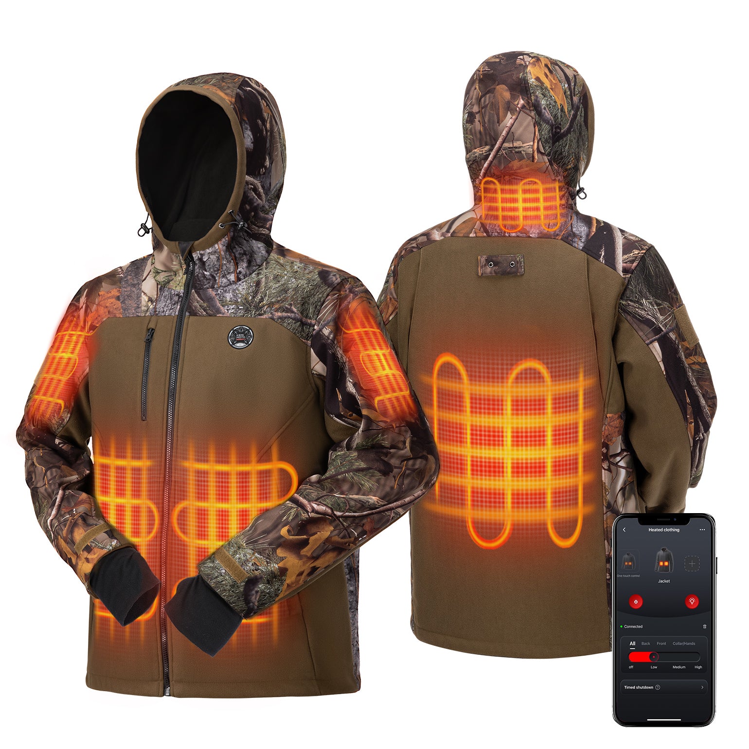 Hooded Heated Jackets with Battery Pack