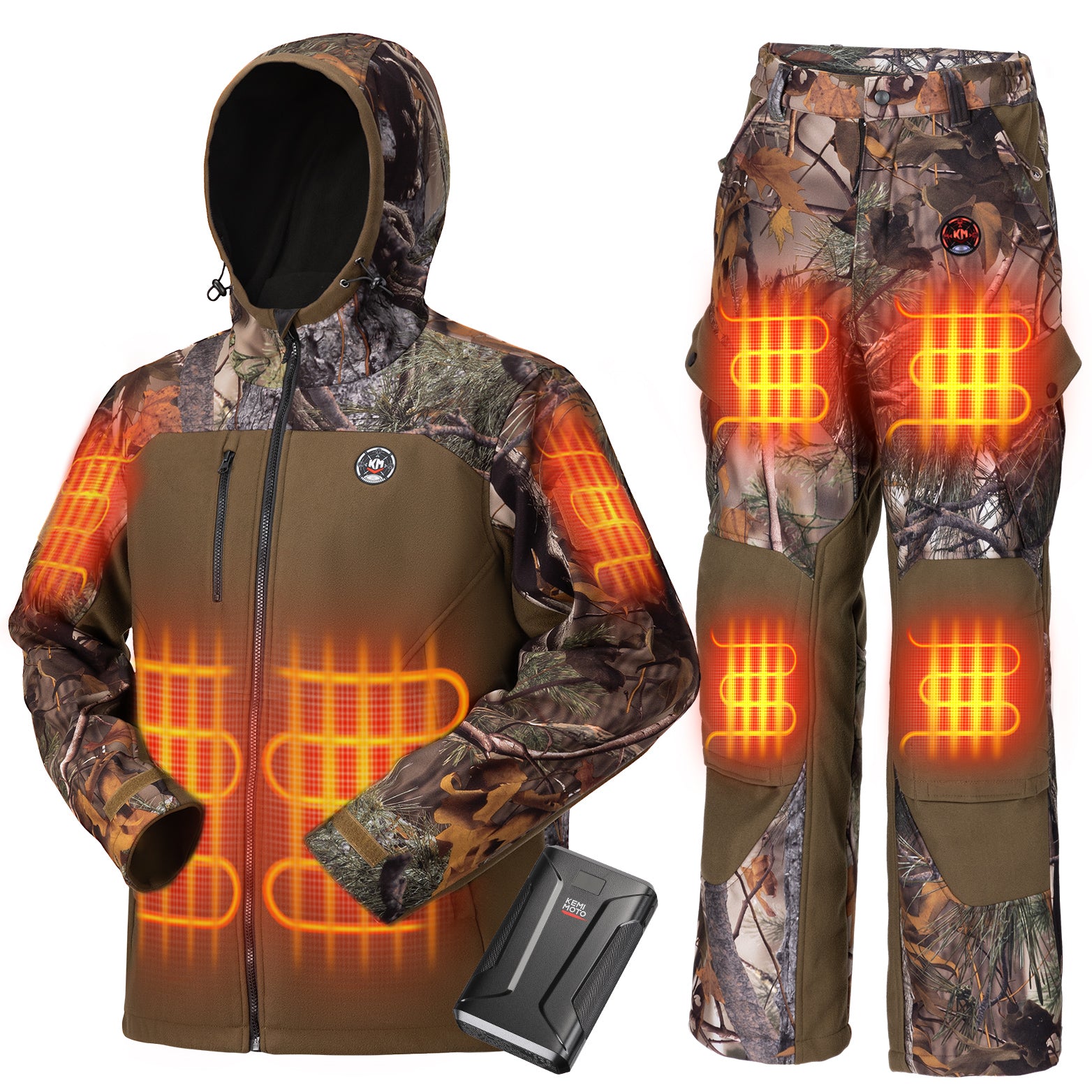 Hooded Heated Jackets Heated Pants for Hunting Hiking Camping