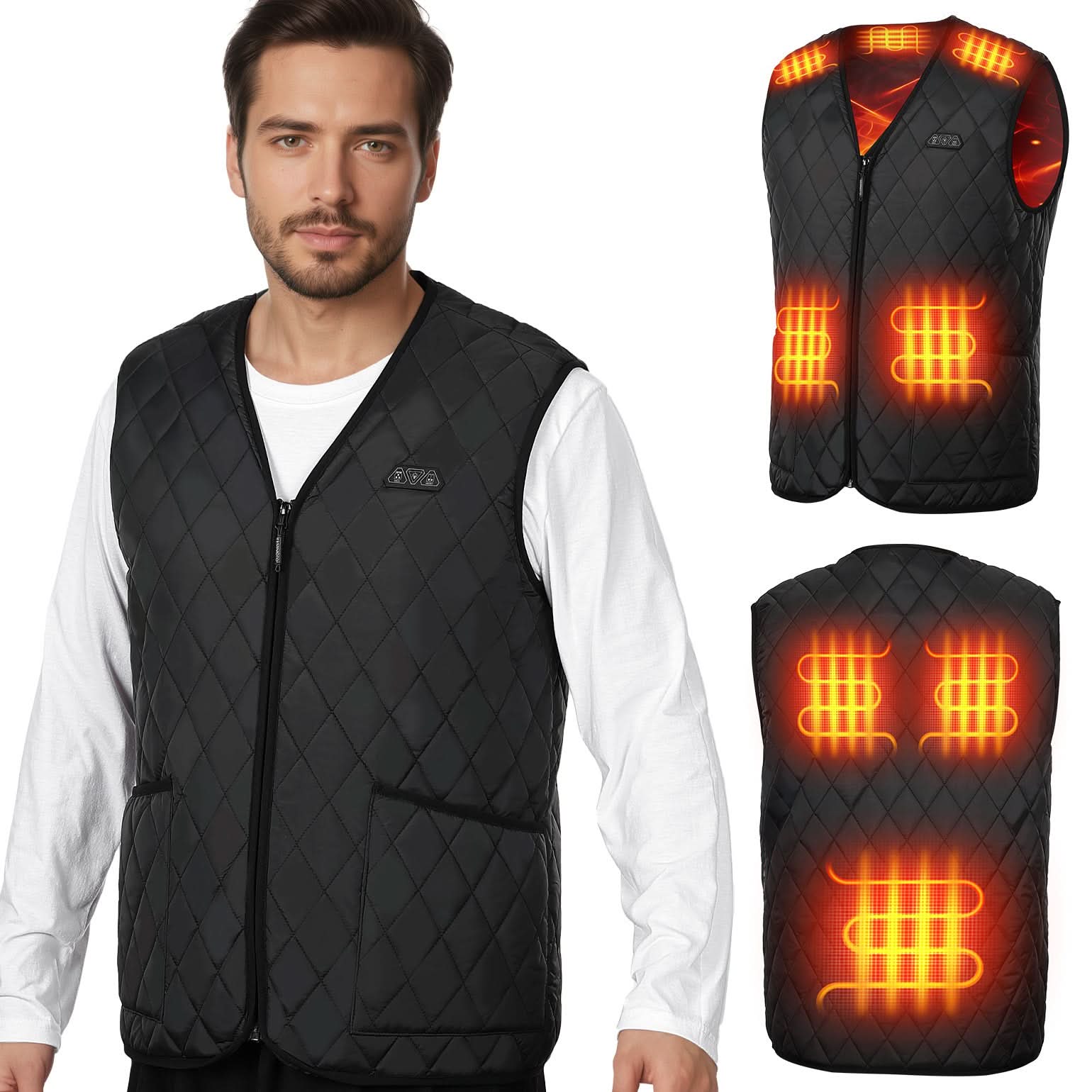 V-Neck Heated Vest for Men
