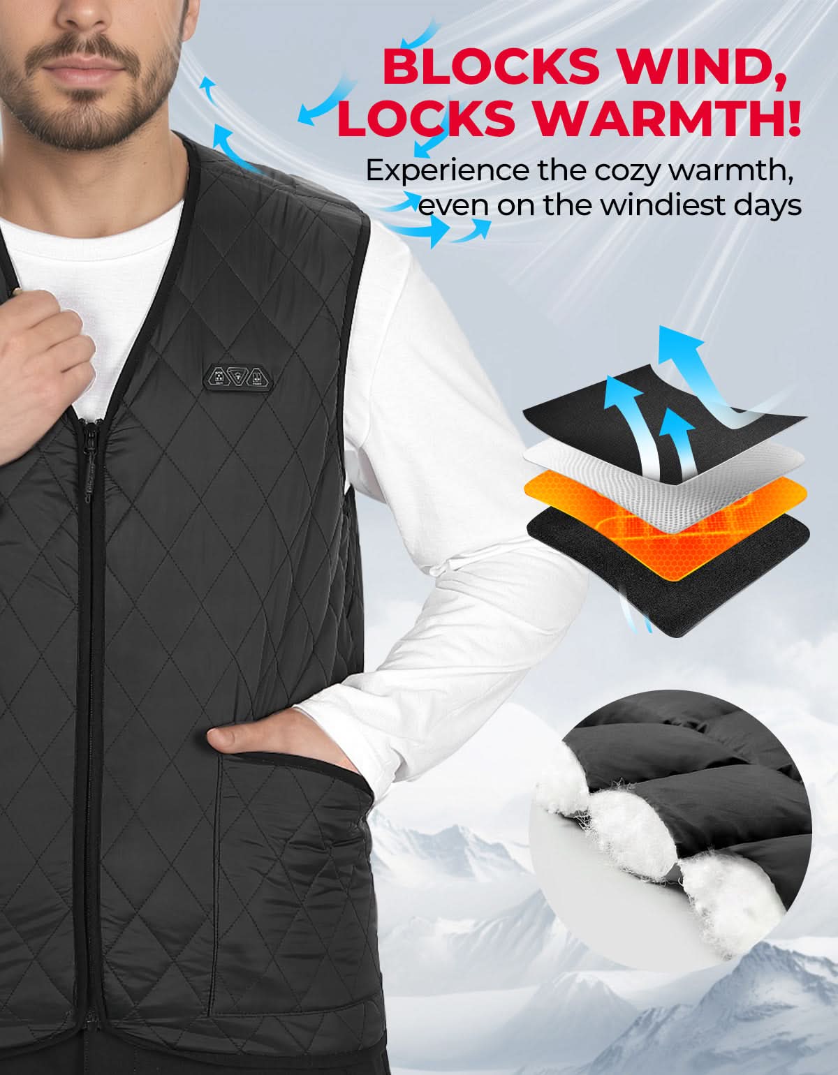 Electric Heated Vest for Men