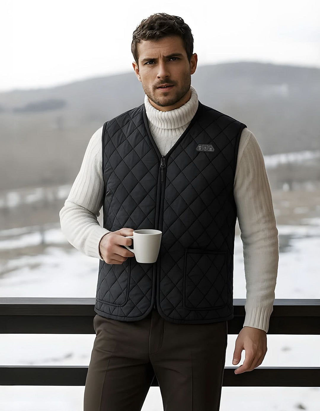 Men’s Heated Vest with Battery Pack Lightweight Quilted Winter Jacket