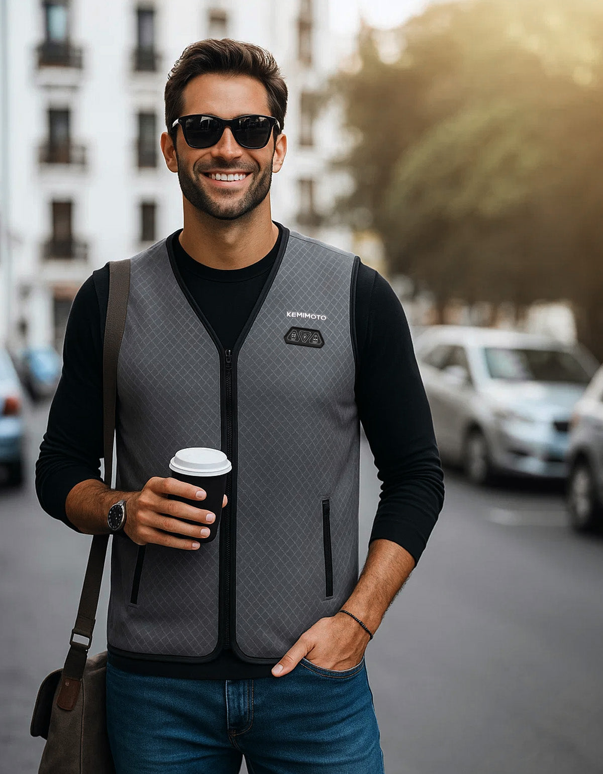 Men’s Heated Vest – Electric Warming Vest for Hunting & Winter Sports (No Battery) - Kemimoto