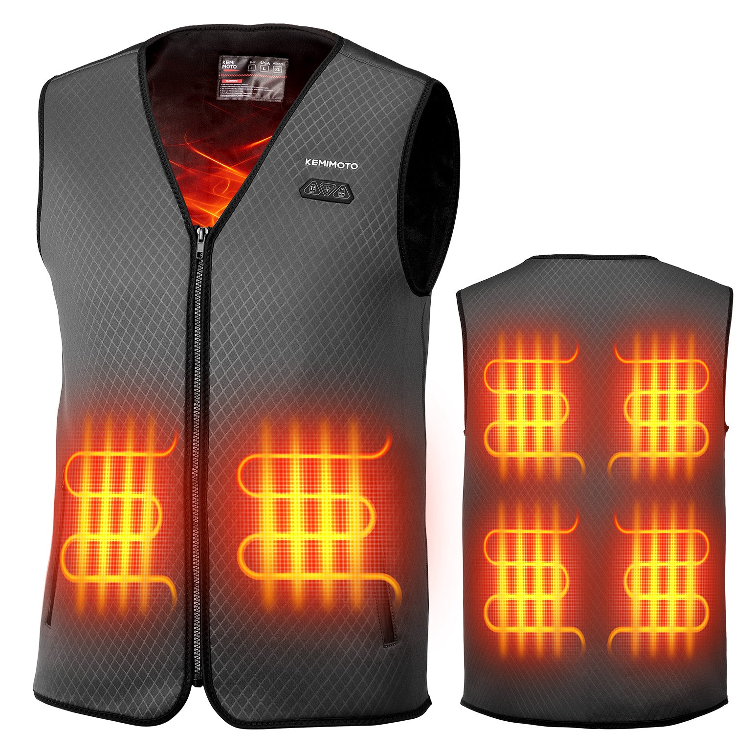 Men’s Heated Vest – Electric Warming Vest for Hunting & Winter Sports (No Battery) - Kemimoto