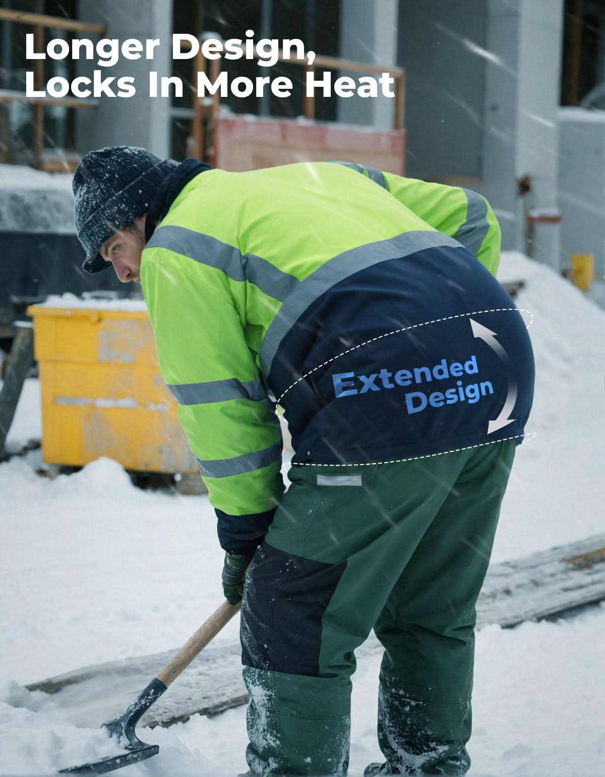 Hi-Vis Heated Safety Jacket for Men