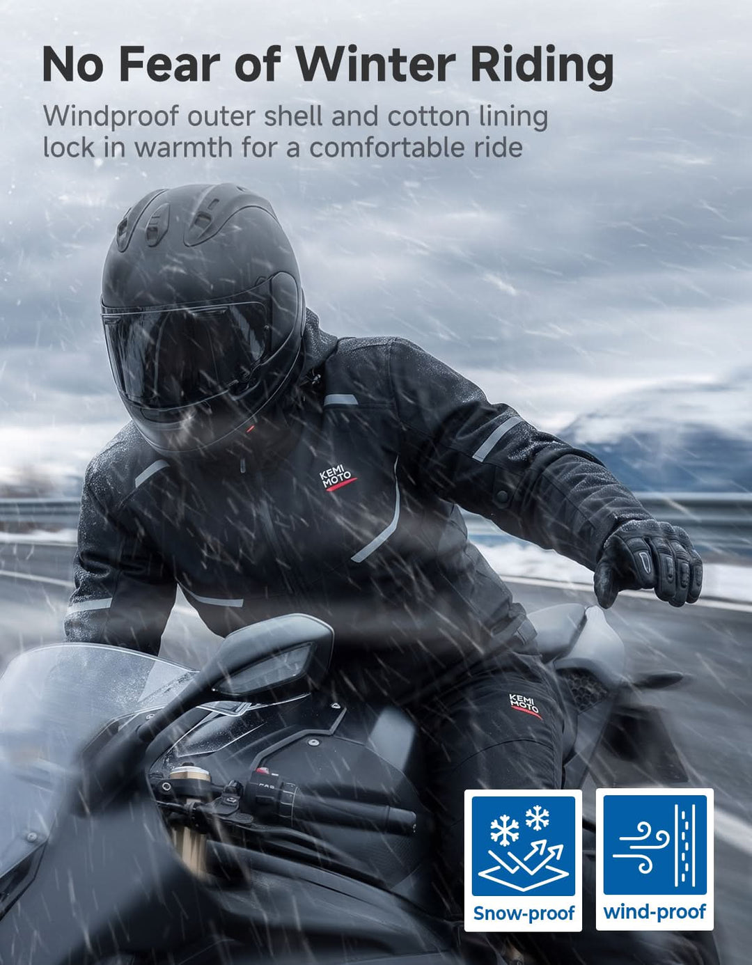 2-in-1 Detachable Liner CE Armor All Season Motorcycle Jacket