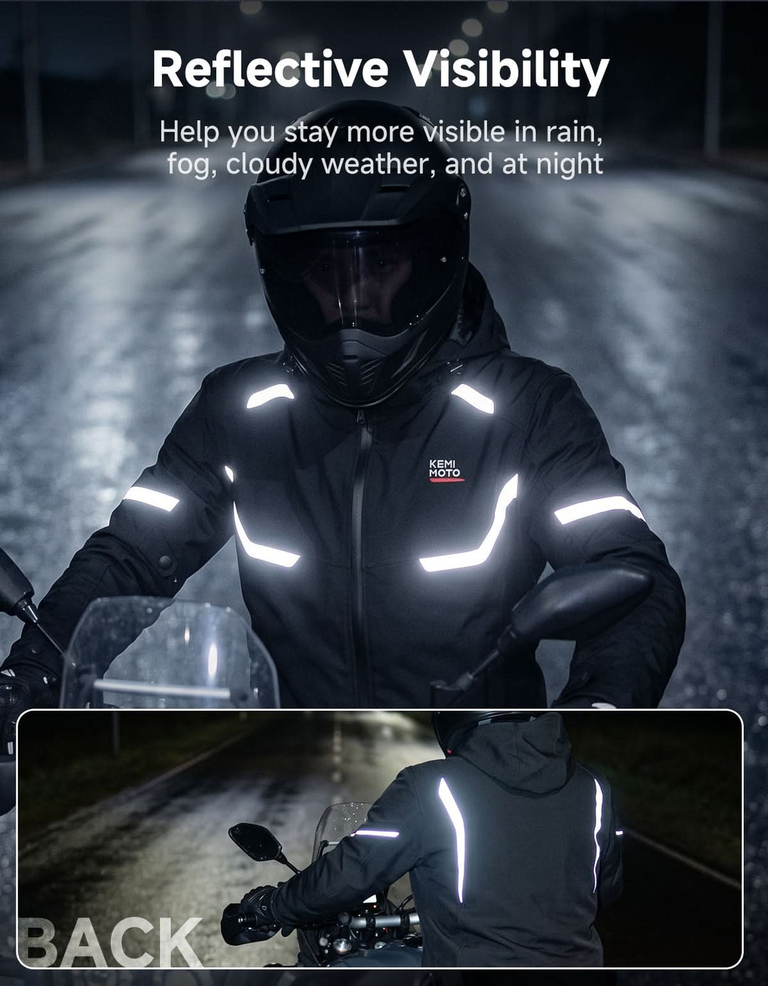 2-in-1 Detachable Liner CE Armor All Season Motorcycle Jacket