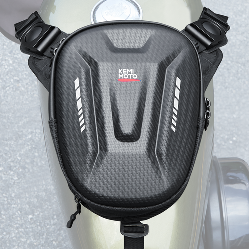 Motorcycle Tank Bag, 12L EVA Hard Shell Thigh Bag - Kemimoto
