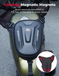 Motorcycle Tank Bag, 12L EVA Hard Shell Thigh Bag - Kemimoto