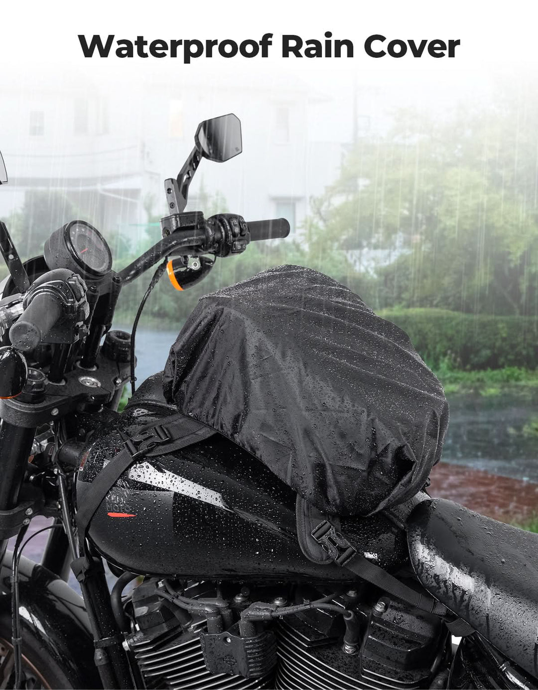 Motorcycle Tank Bag with Waterproof Cover for Most Motorcycles - Kemimoto