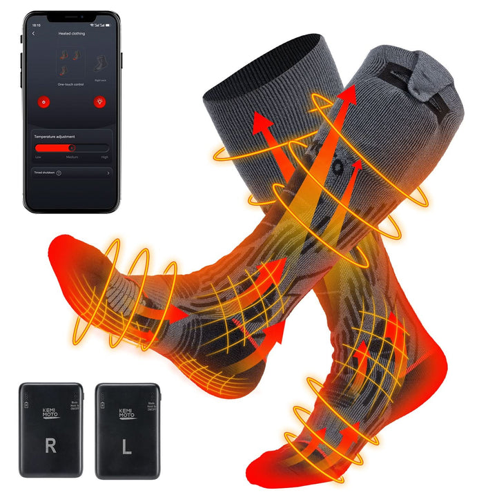 Heated Socks for Men & Women – 3-Zone Heating with App Control