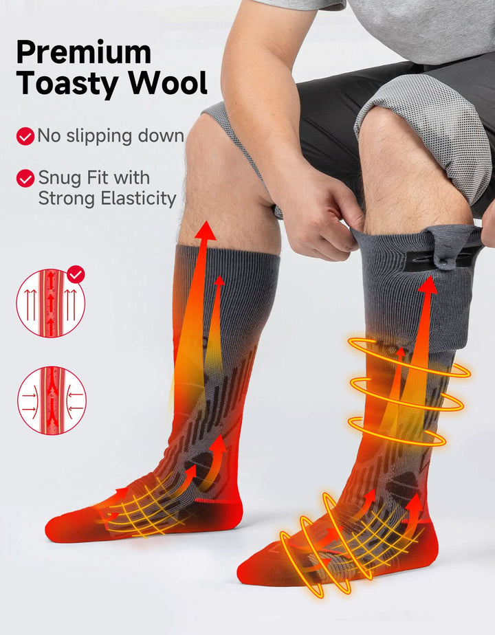 Heated Socks for Men & Women – 3-Zone Heating with App Control