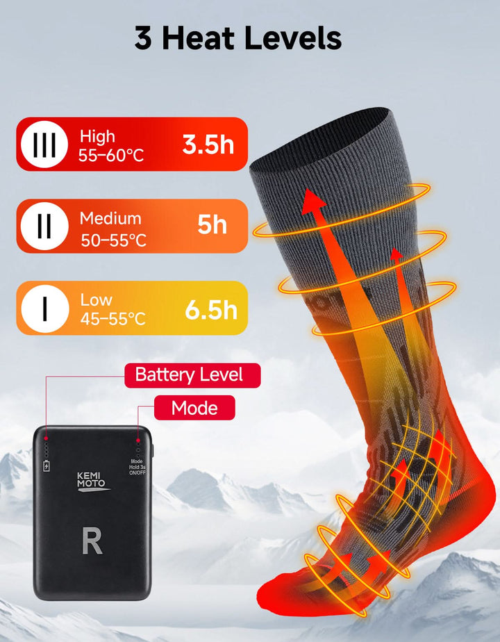 Heated Socks for Men & Women – 3-Zone Heating with App Control