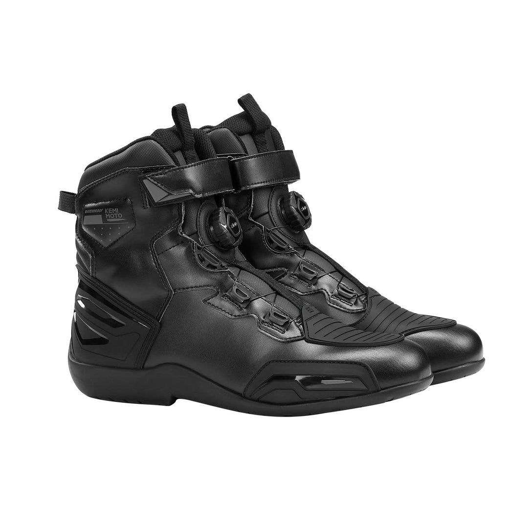 Men's Motorcycle Boots with Quick-Release ATOP Knob - Kemimoto