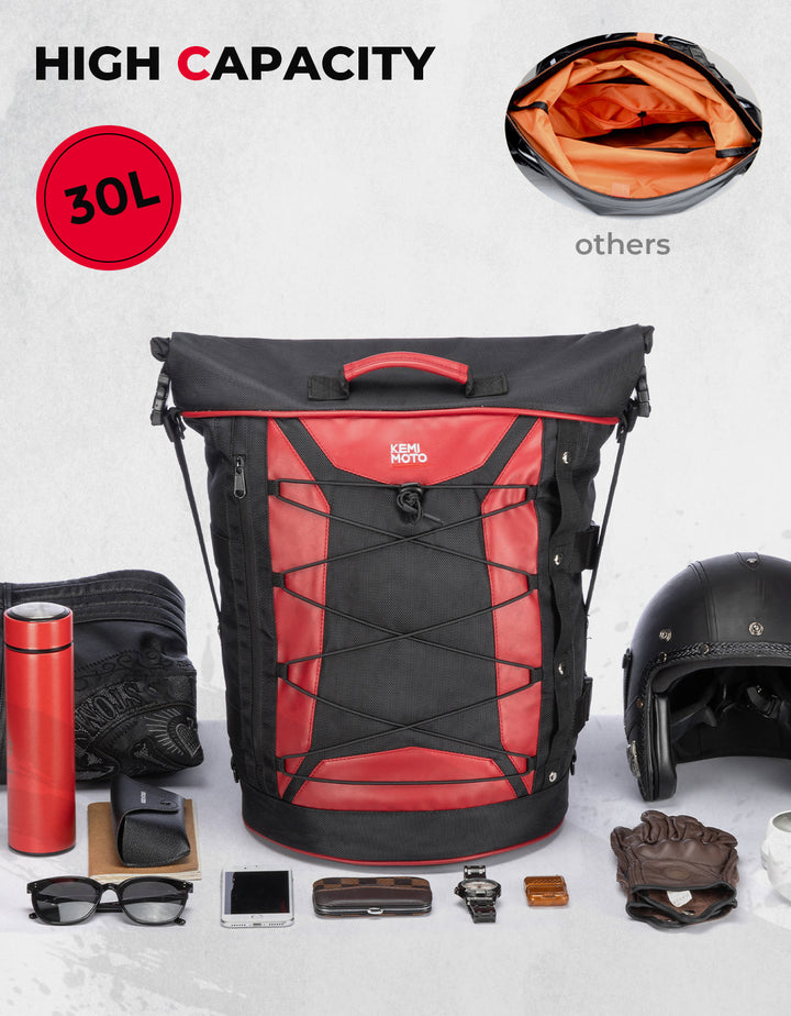Motorcycle 30L Travel Backpack for Sportster Softail Dyna Touring - Kemimoto