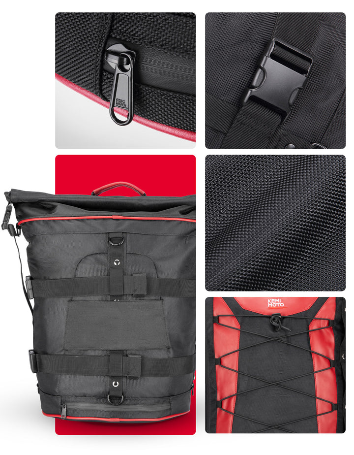 Motorcycle 30L Travel Backpack for Sportster Softail Dyna Touring - Kemimoto